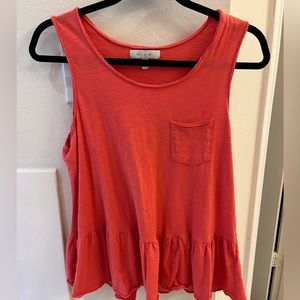 Eri + Ali Anthropologie Peplum Pocket Tank